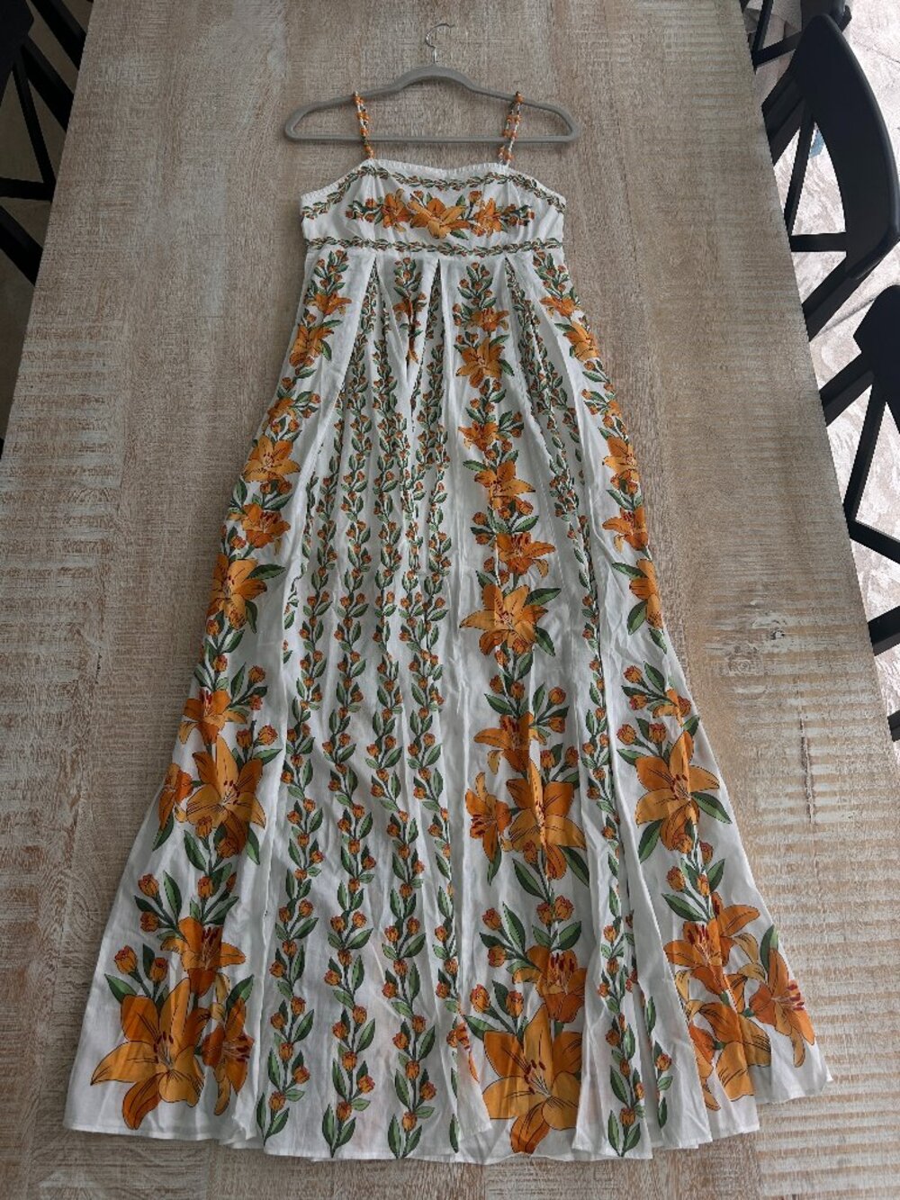 Farm Rio Tropical Lightness White/Yellow Floral Maxi Dress Size Medium NWT - Picture 4 of 13